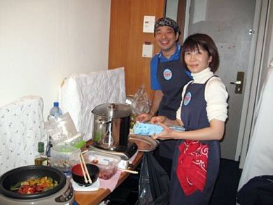 国立スポーツ科学センターの管理栄養士、亀井さんと長谷川さん