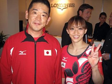 笑顔の田中理恵選手と