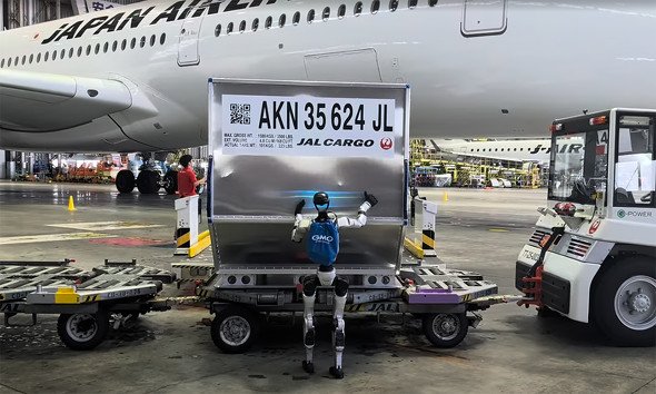 ヒューマノイドのコンテナ移送1